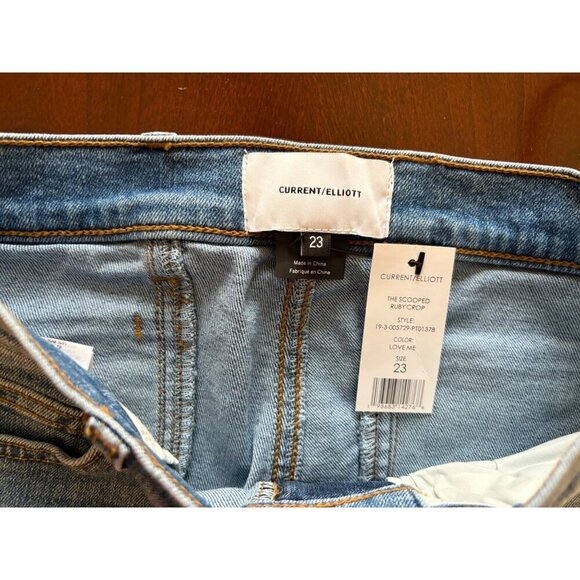 Current/Elliott NWT The Scooped Ruby Crop Jeans Size 23 Straight Cropped - Picture 7 of 12